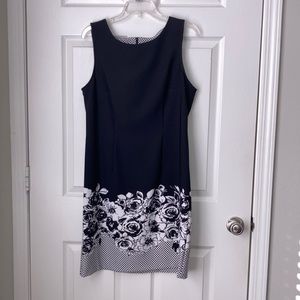 Black and white print dress NWT